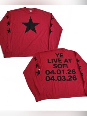 Kaye West “Ye” BULLY Live at Sofi Tour Merch Long Sleeve T shirt New S/5XL 2026